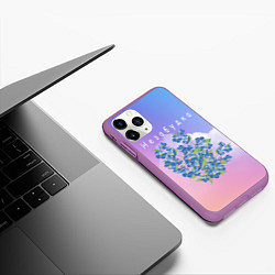 Чехол iPhone 11 Pro матовый Тима Белорусских: Незабудка, цвет: 3D-фиолетовый — фото 2