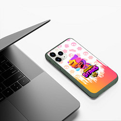 Чехол iPhone 11 Pro матовый BRAWL STARS SANDY, цвет: 3D-темно-зеленый — фото 2