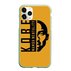 Чехол iPhone 11 Pro матовый Kobe Mamba mentality, цвет: 3D-салатовый