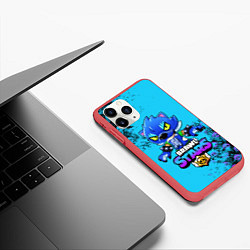 Чехол iPhone 11 Pro матовый Brawl Stars LEON, цвет: 3D-красный — фото 2