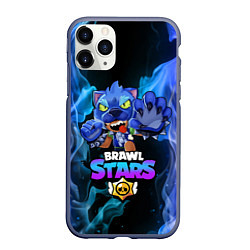 Чехол iPhone 11 Pro матовый Brawl Stars LEON, цвет: 3D-серый