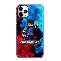 Чехол iPhone 11 Pro матовый Minecraft Майнкрафт