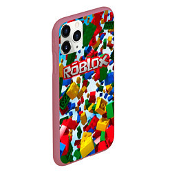 Чехол iPhone 11 Pro матовый Roblox Cubes, цвет: 3D-малиновый — фото 2