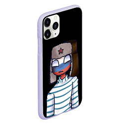 Чехол iPhone 11 Pro матовый CountryHumans - Россия, цвет: 3D-светло-сиреневый — фото 2