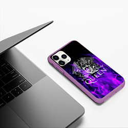 Чехол iPhone 11 Pro матовый QUEEN, цвет: 3D-фиолетовый — фото 2