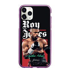 Чехол iPhone 11 Pro матовый Roy Jones, цвет: 3D-фиолетовый