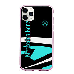 Чехол iPhone 11 Pro матовый Mercedes-Benz, цвет: 3D-розовый