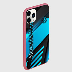 Чехол iPhone 11 Pro матовый Mercedes-Benz, цвет: 3D-малиновый — фото 2