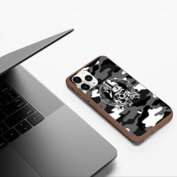Чехол iPhone 11 Pro матовый ВВ МВД, цвет: 3D-коричневый — фото 2