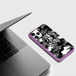 Чехол iPhone 11 Pro матовый ВВ МВД, цвет: 3D-фиолетовый — фото 2