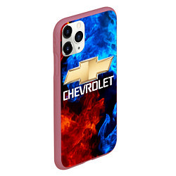 Чехол iPhone 11 Pro матовый CHEVROLET, цвет: 3D-малиновый — фото 2