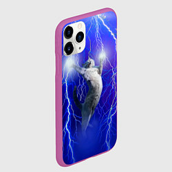 Чехол iPhone 11 Pro матовый Грозовой кошак, цвет: 3D-фиолетовый — фото 2