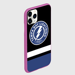 Чехол iPhone 11 Pro матовый Тампа-Бэй Лайтнинг, цвет: 3D-фиолетовый — фото 2