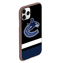 Чехол iPhone 11 Pro матовый Vancouver Canucks, цвет: 3D-коричневый — фото 2
