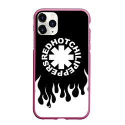 Чехол iPhone 11 Pro матовый Red Hot Chili Peppers, цвет: 3D-малиновый