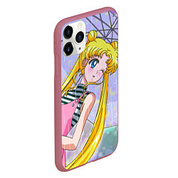 Чехол iPhone 11 Pro матовый Sailor Moon, цвет: 3D-малиновый — фото 2