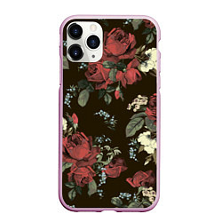 Чехол iPhone 11 Pro матовый Букет роз, цвет: 3D-розовый