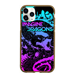 Чехол iPhone 11 Pro матовый Imagine Dragons, цвет: 3D-коричневый