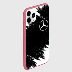 Чехол iPhone 11 Pro матовый MERCEDES, цвет: 3D-малиновый — фото 2