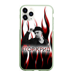 Чехол iPhone 11 Pro матовый Егор Крид, цвет: 3D-салатовый