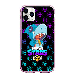 Чехол iPhone 11 Pro матовый Brawl stars leon shark, цвет: 3D-розовый