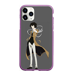 Чехол iPhone 11 Pro матовый Osamu Dazai, цвет: 3D-фиолетовый