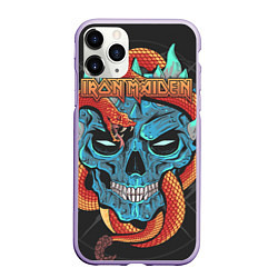 Чехол iPhone 11 Pro матовый Iron Maiden, цвет: 3D-светло-сиреневый