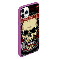 Чехол iPhone 11 Pro матовый Iron Maiden, цвет: 3D-фиолетовый — фото 2