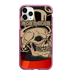 Чехол iPhone 11 Pro матовый Iron Maiden, цвет: 3D-малиновый