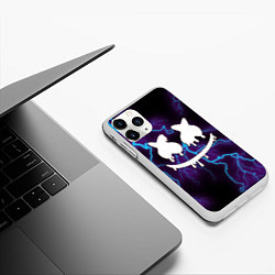 Чехол iPhone 11 Pro матовый Marshmello, цвет: 3D-белый — фото 2