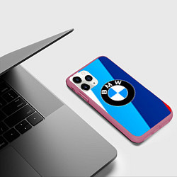 Чехол iPhone 11 Pro матовый BMW, цвет: 3D-малиновый — фото 2