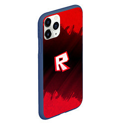 Чехол iPhone 11 Pro матовый Roblox, цвет: 3D-тёмно-синий — фото 2