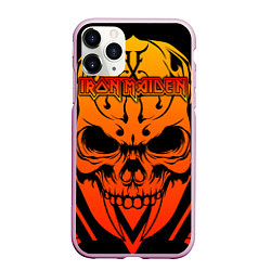 Чехол iPhone 11 Pro матовый Iron Maiden, цвет: 3D-розовый