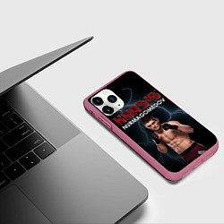 Чехол iPhone 11 Pro матовый ХАБИБ, цвет: 3D-малиновый — фото 2