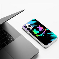 Чехол iPhone 11 Pro матовый Marshmello, цвет: 3D-белый — фото 2