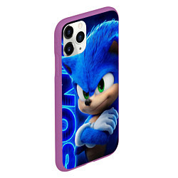 Чехол iPhone 11 Pro матовый SONIC, цвет: 3D-фиолетовый — фото 2