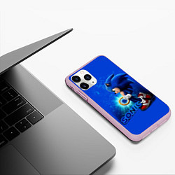 Чехол iPhone 11 Pro матовый SONIC, цвет: 3D-розовый — фото 2