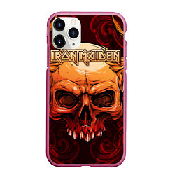 Чехол iPhone 11 Pro матовый Iron Maiden, цвет: 3D-малиновый