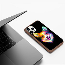 Чехол iPhone 11 Pro матовый Корги, цвет: 3D-коричневый — фото 2
