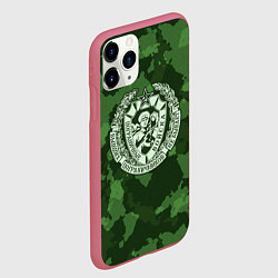 Чехол iPhone 11 Pro матовый Пограничные Войска, цвет: 3D-малиновый — фото 2