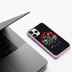 Чехол iPhone 11 Pro матовый KIMETSU NO YAIBA, цвет: 3D-розовый — фото 2