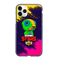 Чехол iPhone 11 Pro матовый BRAWL STARS LEON, цвет: 3D-серый