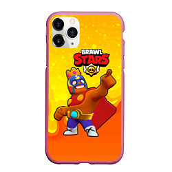 Чехол iPhone 11 Pro матовый Эль Примо brawl stars, цвет: 3D-малиновый