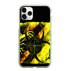 Чехол iPhone 11 Pro матовый BIOHAZARD, цвет: 3D-салатовый