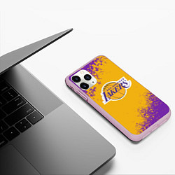 Чехол iPhone 11 Pro матовый LA LAKERS KOBE BRYANT, цвет: 3D-розовый — фото 2