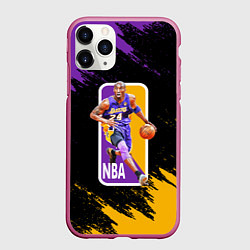 Чехол iPhone 11 Pro матовый LA LAKERS KOBE BRYANT, цвет: 3D-малиновый