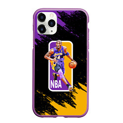 Чехол iPhone 11 Pro матовый LA LAKERS KOBE BRYANT, цвет: 3D-фиолетовый