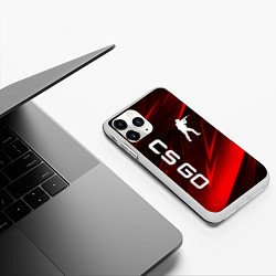 Чехол iPhone 11 Pro матовый CS GO, цвет: 3D-белый — фото 2