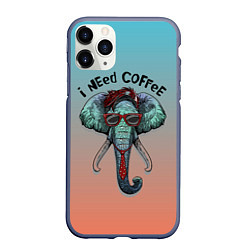 Чехол iPhone 11 Pro матовый I need coffee