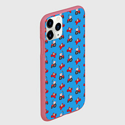 Чехол iPhone 11 Pro матовый Поросенок Пётр, цвет: 3D-малиновый — фото 2